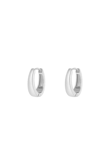 Bijoutheek Oorringen Ovale Hoop Zilver
