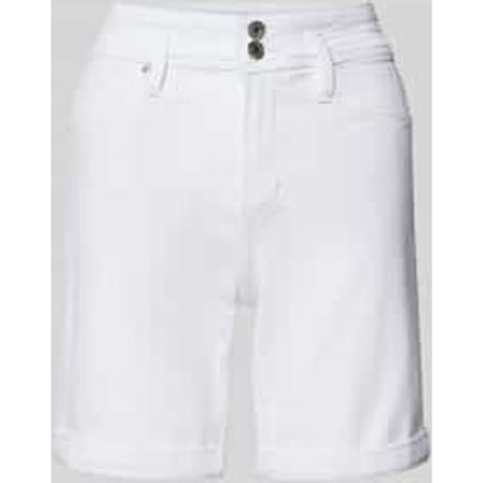 Korte regular fit jeans met riemlussen