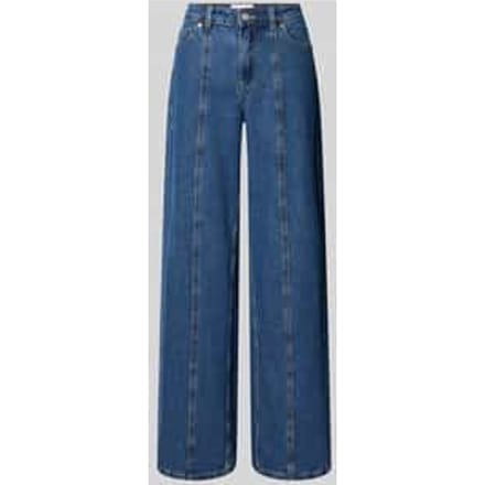 wide fit jeans met siernaden model 'Elsie'