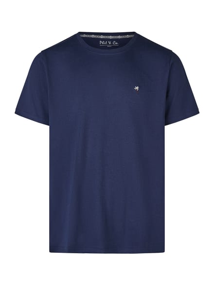Phil & Co Heren Shortama Korte Pyjama Set Palm Blauw - Maat XXL