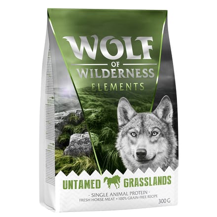 Probeer nu! Wolf of Wilderness Droogvoer voor Honden Nieuwe: Untamed Grasslands - Paard (300 g)