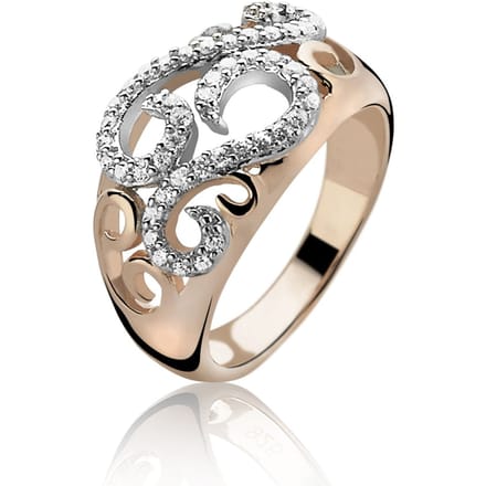 Orphelia ZR-3894/52 - Ring Rosé Design - Silver 925 - Zirconium - Maat 52