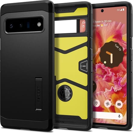 Spigen Tough Armor Google Pixel 6 Pro Hoesje Back Cover Zwart