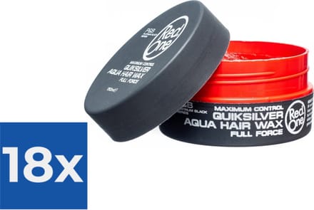 Red One Quicksilver Aqua Hair Wax 150ml - Voordeelverpakking 18 stuks