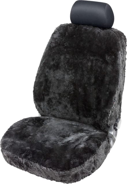 Walser Autostoelhoes Lamsvel Monette zwart - 1 stuk