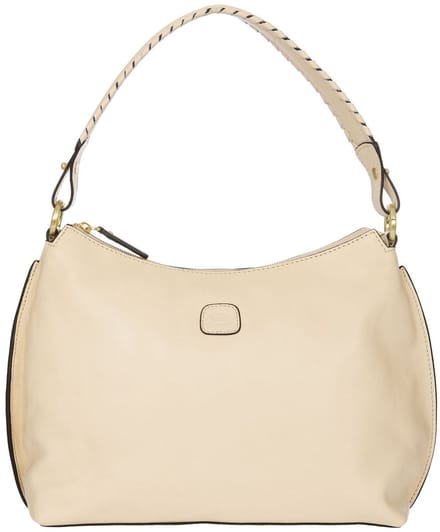 BRIC'S Leren Schoudertas Volterra Shoulderbag Ivory Crème