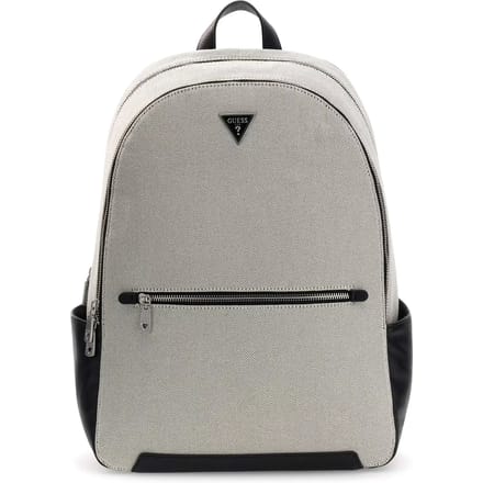 GUESS laptop rugzak rugzak met laptopvak Torino Backpack Black / White beige
