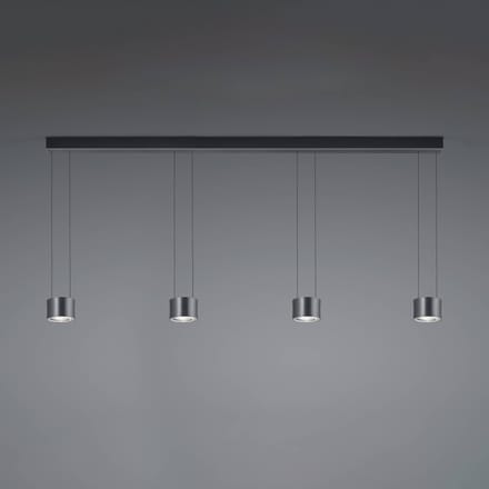 BANKAMP Impulse Flex LED hanglamp 4-lamps zwart