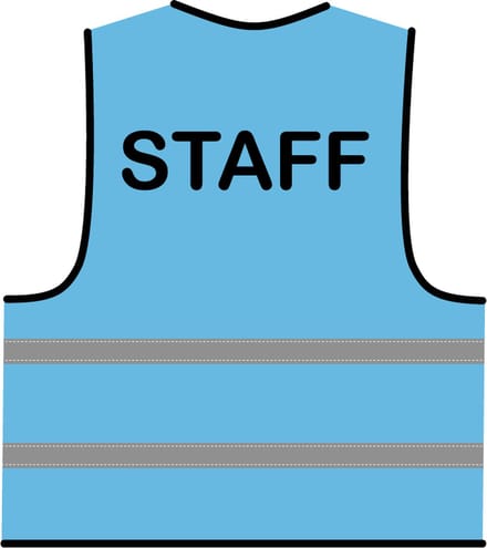 Staff hesje lichtblauw