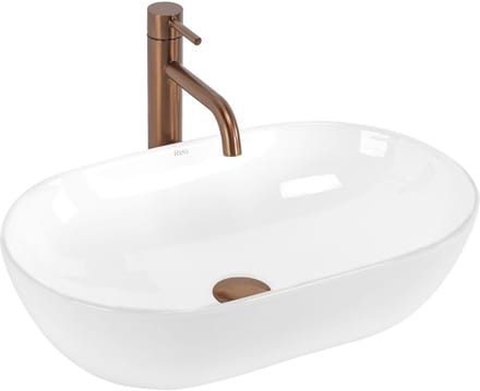 Rea Amelia 52 - Opzetwastafel - Wit - 52X32,5X12,5Cm