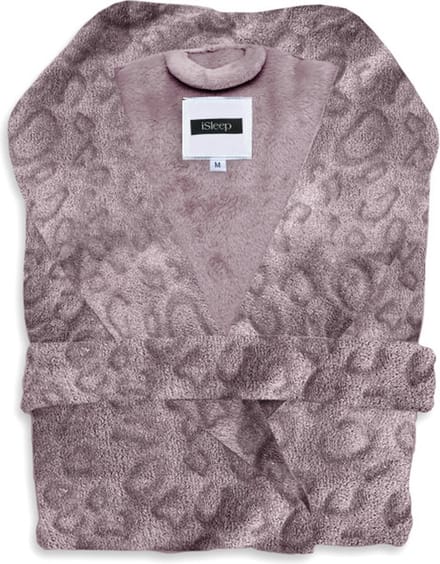 iSleep Leopardo Badjas Lang - Maat S - Pale Pink