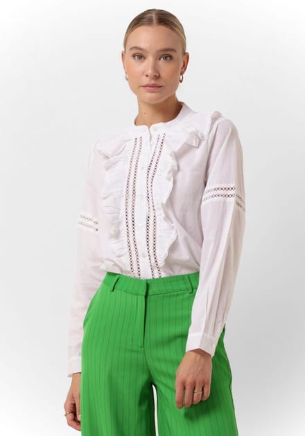 Lollys Laundry Rikshaw Shirt Dames - Jurken - Gebroken wit - Maat M