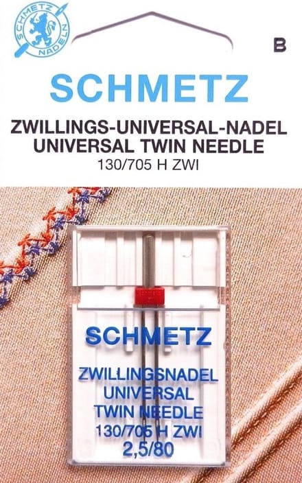 Universele Tweeling Naaimachine Naald Platte Klof 2.5/80 (130/705)
