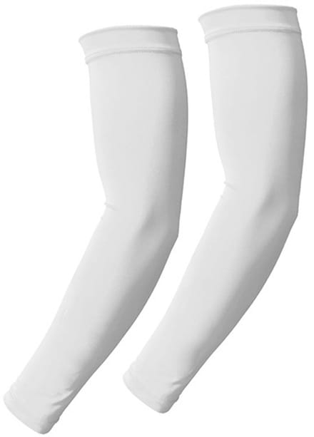 6 paar UV-beschermende armmouwen - Unisex UV-beschermende armmouwen (wit, basic model)