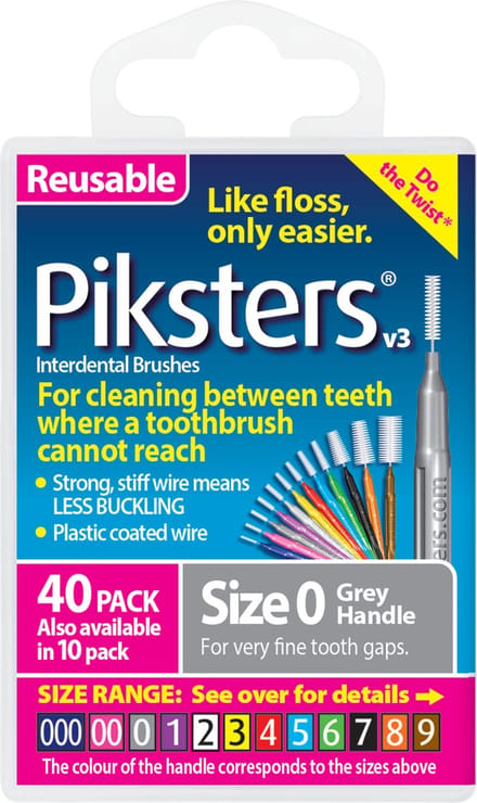 Piksters Ragers Maat 0 Grijs 1,7 mm - 40 stuks