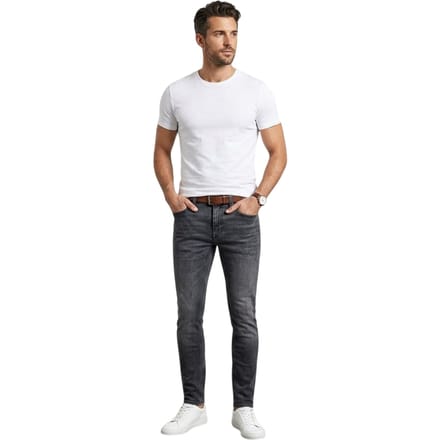 Boss Herenjeans van Delaware Denim, middelhoge taille, slim fit (Medium Grijs)