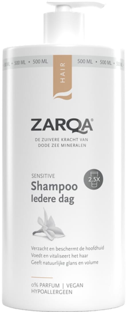 Zarqa Sensitive Shampoo Iedere Dag - 6 x 500 ml - Voordeelverpakking