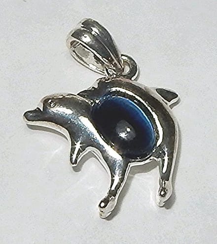 Zilverkleurige Dolfijn Hanger