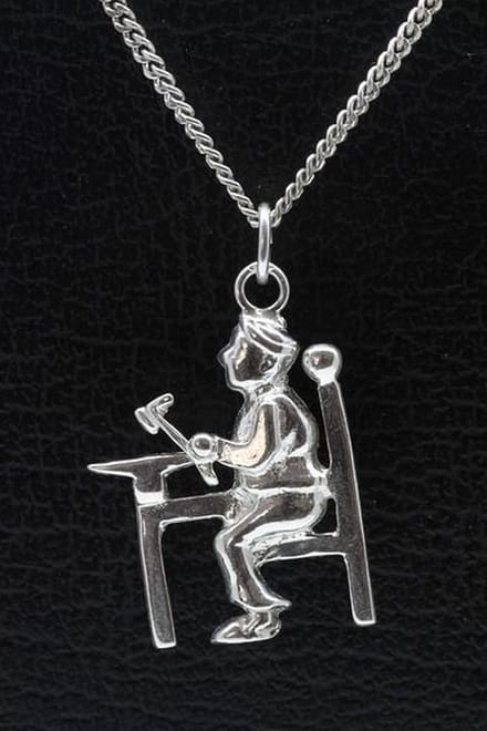 Zilveren Smid ketting hanger