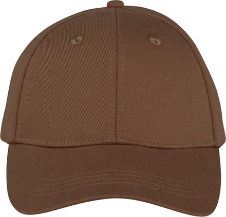 Native Spirit Ecologische unisex pet met 6 panelen NS038 - Dark camel - One size