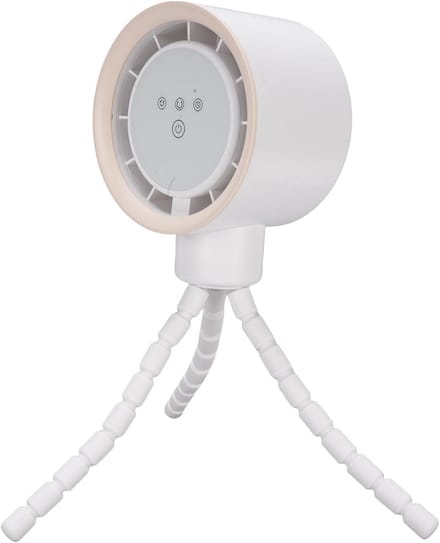 Kinderwagen Ventilator - Baby Koeler - Baby Koel Houden - Flexibel Statiefontwerp - 4000 mAh - Wit