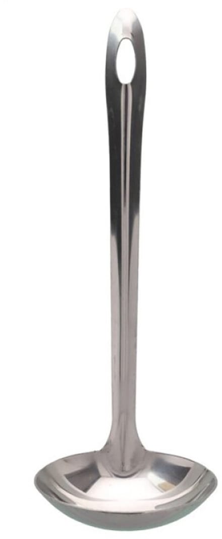 Gerimport Soep/saus opscheplepel - metaal - zilver - 26 cm - keukengerei - soeplepel