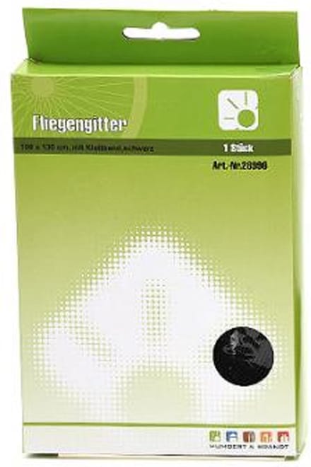 Insecten raam hor/gordijn - zwart - klittenband - polyester - 130 x 150 cm