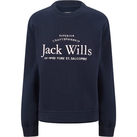 Jack Wills Dames/Dames Hunston Grafisch Sweatshirt met Ronde Hals (Marine)