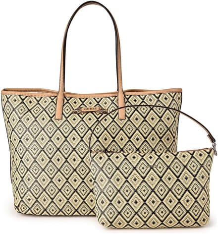 GUESS shopper schoudertas Sophia 2 In 1 Tote Lemon Lichtgeel