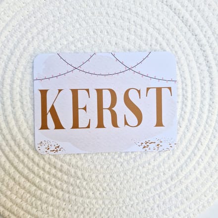 Kerstkaarten 10 stuks - Merry Christmas - bruin wit - A6 - Studio Juulz