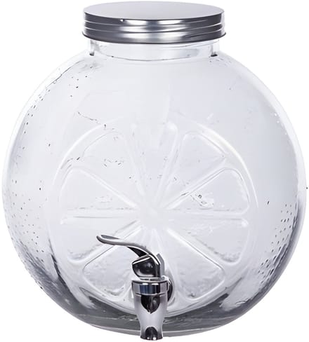 Alessandro Drankdispenser Citrus - 5 liter - glas - limonadetap - 17 x 22 x 24 cm