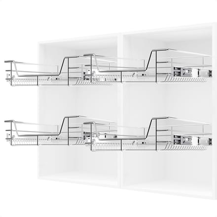 Keukenkast Organizer met Antislipmat en Ladeverdeler - Set van 4 - Gootsteenkast Organizer