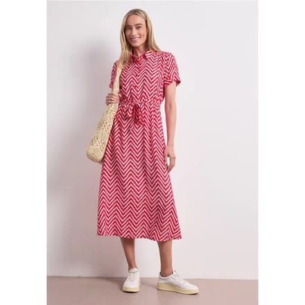 Midi-jurk met zigzagpatroon