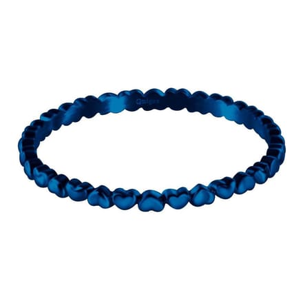 Quiges Stapelring Dames - Vulring Harten - RVS Blauw - Maat 22 - Hoogte 2mm