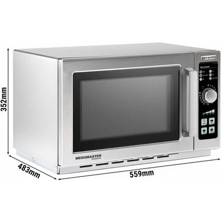 GGM Gastro Magnetron - 34l - 1100W - Mechanisch zilver