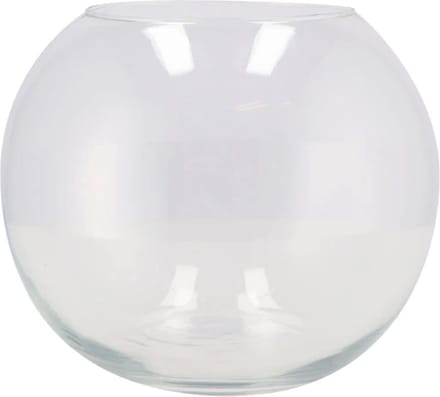 DK Design Bloemenvaas/siervaas bol/rond model - transparant glas - 25 x 20 cm