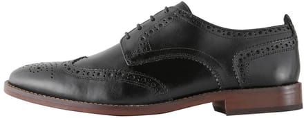 Next - Heren - Leren brogues met contrasterende zool - Zwart