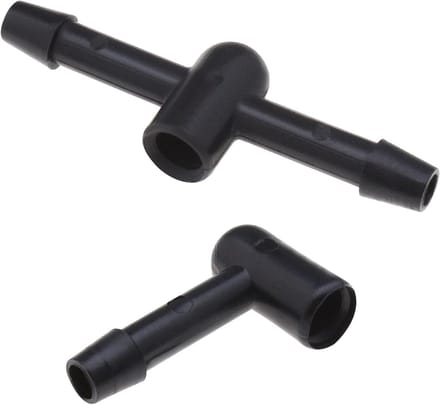 Wisserwatersproeier Slang Connector - Watersproeier Kit Ruitensproeier Slang - Ruiten Reinigen - Sterke Plastic Structuur - 2 Stuks - Zwart