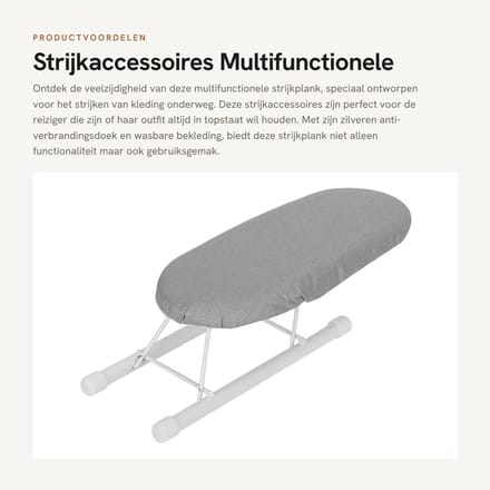 Dailygoods- Strijkplank Multifunctioneel - Opvouwbaar - Wasbaar - Antislip - Stalen Buis - Voor Kleding en Reizen - Mini Strijkplank