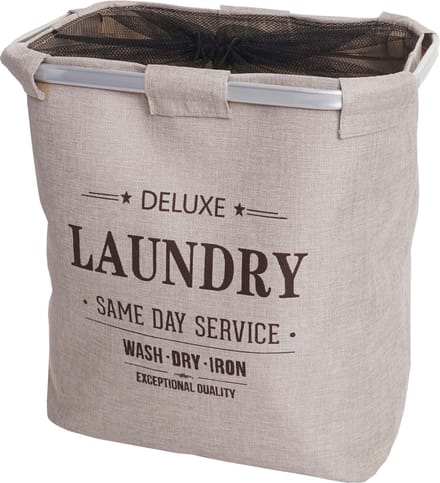 Wasmand MCW-C34, Wasbox Wasmand Wasmand met net, 1 vak 56x49x30cm 82l ~ beige