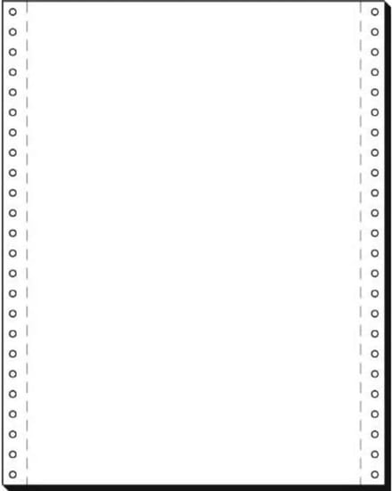 Eindeloos Papier - Computerpapier Tafelpapier - Matrix Printer Gebruik - Lengteperforatie Verwijderbaar - 12 inch x 240 mm - Wit