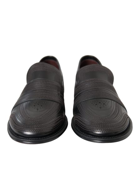 Leren Loafers Geïnspireerd op Borduursteken Slipon Stijl