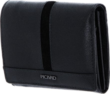 PICARD Leren Portemonnee Marie 1 Flap Wallet Black Zwart
