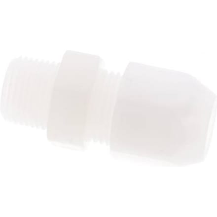 10x12mm & R3/8'' PVDF rechte slangkoppeling met buitendraad 10bar/145psi