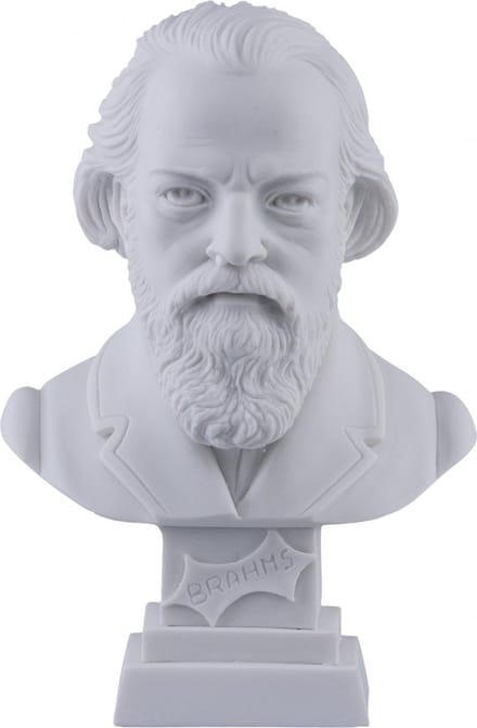 Music Gifts - Albast borstbeeld Brahms 11cm