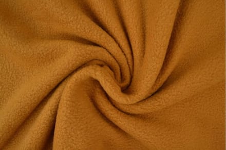 Fleece stof - Donker okergeel - 1 meter - Per meter - Anti pilling fleece