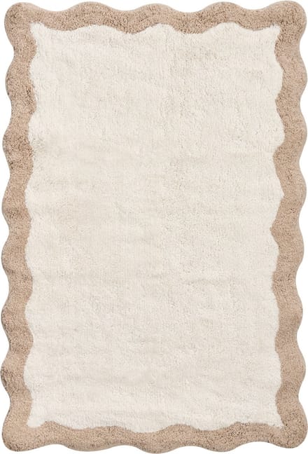 NANGAL - Badmat - Beige/Bruin - 60 x 90 cm - Katoen
