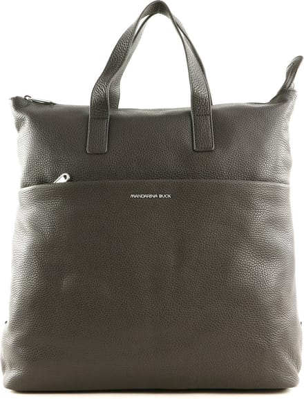 MANDARINA DUCK Leren Rugzak met laptopvak Mellow Urban Backpack Mole Donkerbruin