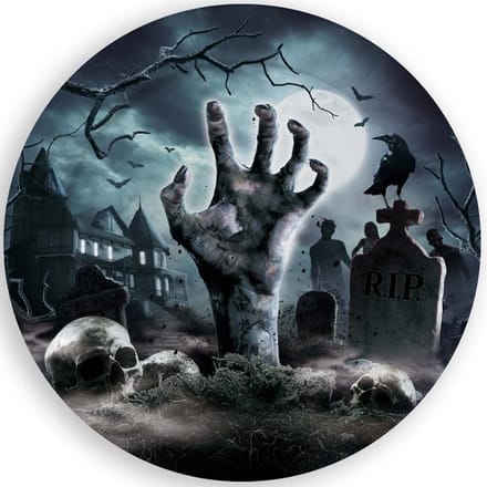 Fiestas Guirca - Borden (papier) -6 Zombie Hand Halloween - 23 cm