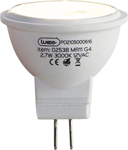 LUEDD G4 LED lamp MR11 2,7W 210 lm 3000K 12V